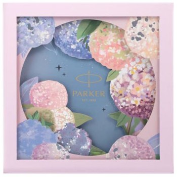 IM Pink Fantasy Gold Trim Fountain Pen + Hydrangea Floral Gift Box