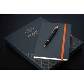 Набор Parker IM Black GT (шариковая ручка + блокнот)