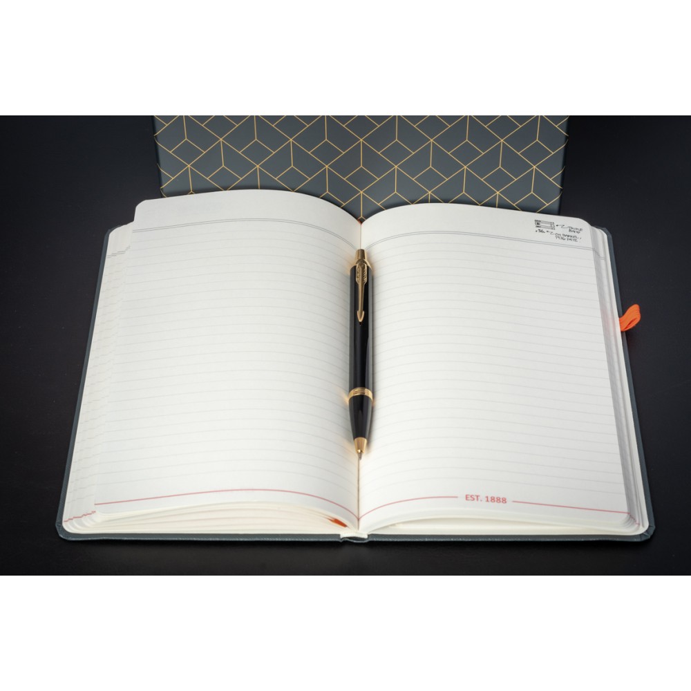 Набор Parker IM Black GT (шариковая ручка + блокнот)